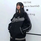 Black Oversized Baseball Jacket