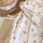 Bow Rose Print Loose Hoodie