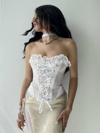 White Bustier Corset Top
