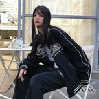 Black Oversized Baseball Jacket