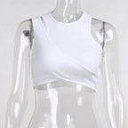 Asymmetrical Ribbed Tank Top