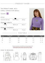 Cute Purple Knit Long Sleeve Shirt Turtleneck Sweatshirt T-shirt Top Autumn E-Girl Kawaii Korean Japanese Harajuku Streetwear