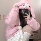 Pink Japanese Anime Puffy Winter Jacket
