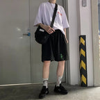 Cute Alien Casual Loose Boyfriend Bike Jogger Shorts Goth Punk E-Girl Kawaii Korean Japanese Harajuku Chinese Retro Streetwear Aesthetic