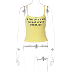 Yellow Print Tank Top