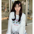 Tulip Flower Print Sweatshirt