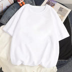 Anime Girl Graphic Print Loose Short Sleeve T-shirt