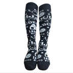 Cute Black Ouija Board Magic Star Moon Print Socks Punk Goth Aesthetic Casual E-Girl Kawaii Korean Japanese Harajuku