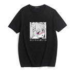 Cute Anime Sweet Girl Cartoon Short Sleeve T-shirt Print Punk Goth Loose Aesthetic Casual Summer E-Girl Kawaii Korean Japanese Harajuku