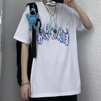 Cute Graphic Letter Graffiti Art Top Short Sleeve Shirt Tee T-shirt E-Girl Kawaii Korean Japanese Harajuku Chinese Retro Streetwear Aesthetic