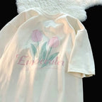 Tulip Print Short Sleeve T-shirt
