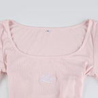 Pink Ribbon Bow Long Sleeve Shirt