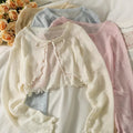 Thin Cardigan Bow Lace Up Long Sleeve Cardigan