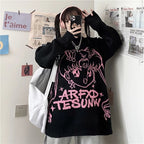 Cute Japanese Anime Girl Knit Long Sleeve Pullover
