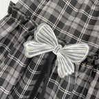 Black Plaid A-Line High Waist Mini Skirt