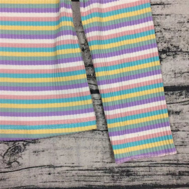 Cute Heart Sweet Rainbow Pastel Turtleneck Stripe Knit Long Sleeve Shirt Top Pullover Sweater E-Girl Kawaii Korean Japanese Harajuku Retro Streetwear