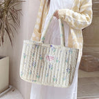 Flower Padded Tote Bag