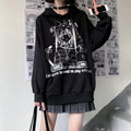 Anime Graphic Print Hoodie