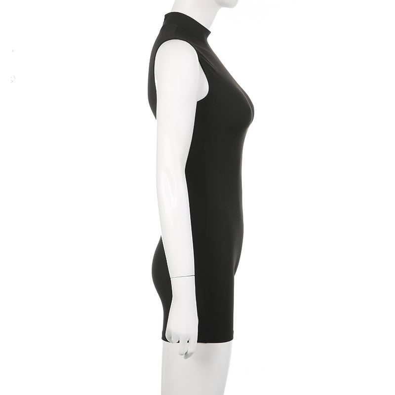 Black Sleeveless Bodycon Jumpsuit