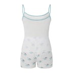 2PCS Pirate Skull Frill Camisole + Shorts