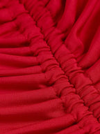 Red Slit Asymmetrical Dress