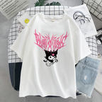 Japanese Anime Cartoon Print Loose Short Sleeve T-shirt