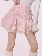 Sweet Japanese Lace High Waist Mini Skirt