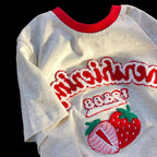 Strawberry Embroidery Short Sleeve T-shirt