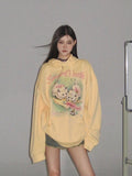 Yellow Kitten Print Sweater
