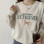 Letter Dog Embroidery Sweater