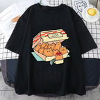 Kitten Nugget Print Short Sleeve T-shirt