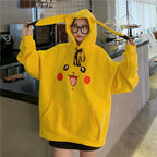 Cute Pikachu Anime Japanese Cartoon Sweater Pullover Hoodie Knit Sweatshirt E-Girl Kawaii Korean Japanese Harajuku Retro Streetwear Aesthetic