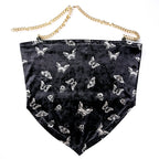 Cute Sexy Butterfly Chain Velvet Halter Tank Cami Crop Top Shirt Tee T-shirt E-Girl Kawaii Korean Japanese Harajuku Chinese Retro Streetwear Aesthetic