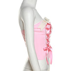 Pink Bow Corset Top