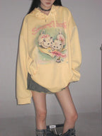 Yellow Kitten Print Sweater