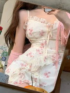 Vintage Floral Sleeveless Midi Dress