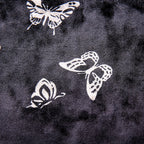 Cute Sexy Butterfly Chain Velvet Halter Tank Cami Crop Top Shirt Tee T-shirt E-Girl Kawaii Korean Japanese Harajuku Chinese Retro Streetwear Aesthetic