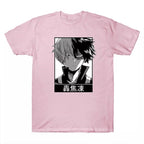 Japanese Anime Superhero Cartoon Print Short Sleeve Shirt T-shirt