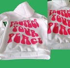 Peace Graphic Print Oversized Hoodie