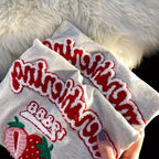 Strawberry Embroidery Short Sleeve T-shirt