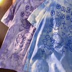 Cute Vintage Retro 90s Tie Dye Aesthetic Bear Short Sleeve Tee Shirt Top Oversize Loose Summer E-Girl Kawaii Korean Japanese Harajuku Streetwear