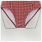 Sexy Red Plaid Push Up One Piece Swimsuit Aesthetic Casual E-Girl Kawaii Korean Japanese Harajuku