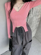 Pink Oversized Baggy Cargo Pants