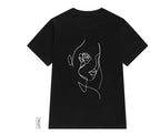 Cute Rose Flower Art Print Short Sleeve Shirt T-shirt Tee Top Kawaii Korean Japanese Harajuku Chinese Retro Streetwear Aesthetic Fashion