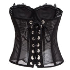 Pink Chiffon Lace Corset