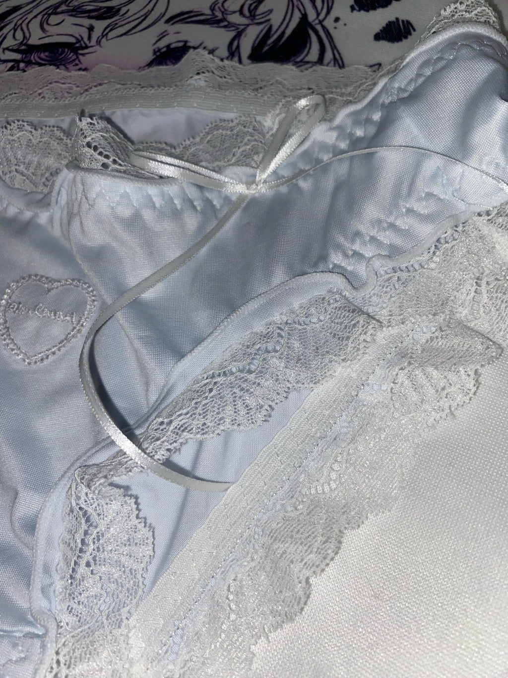 Love Heart Lace Cotton Panties