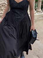 Black Corset Maxi Dress