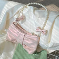 Pink Pearl Bow Handbag