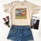 Peach Print Short Sleeve T-shirt