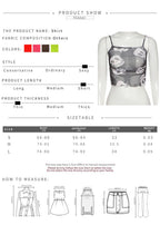 Cute Spider Skull Mesh Transparent See Through Camisole Tank Crop Top Sleeveless Goth Punk Casual E-Girl Kawaii Korean Japanese Harajuku Streetwear